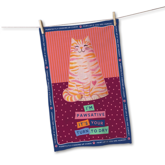 Pawsative It’s Your Turn to Dry Tea Towel (Sassy Cat)