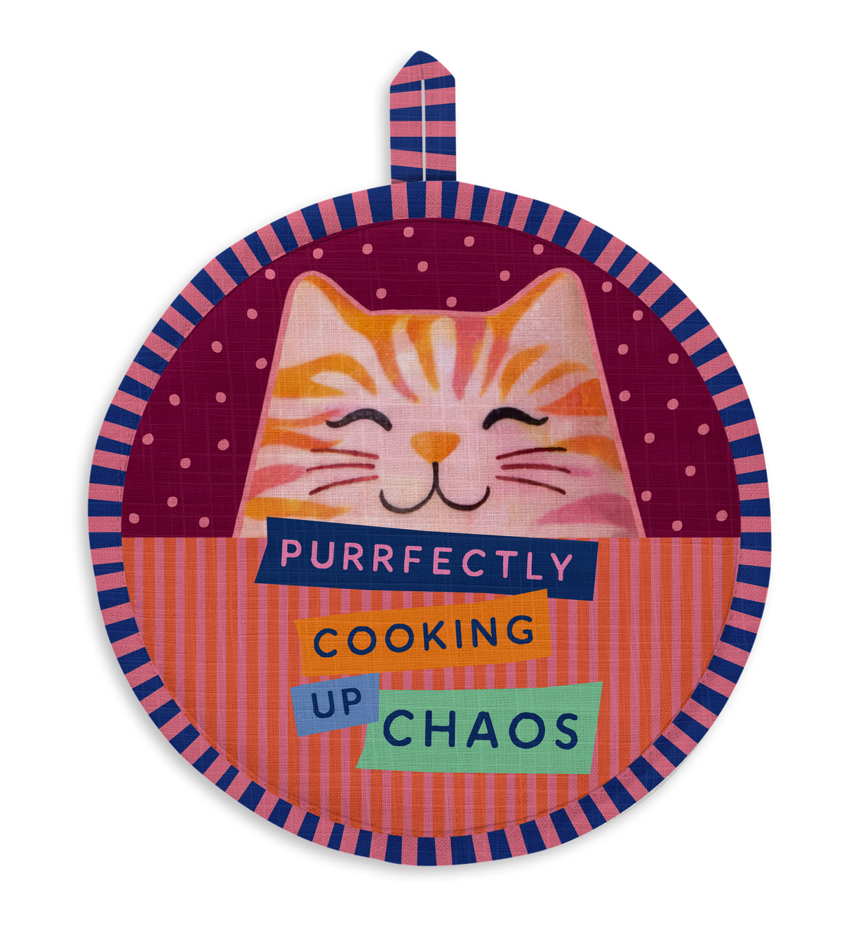 Purrfectly Cooking Up Chaos Pot Holder