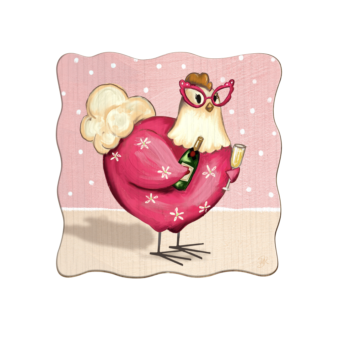 Wooden Artwork - Sally Chicken