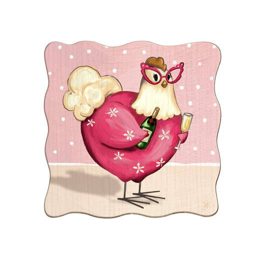 Wooden Artwork - Sally Chicken
