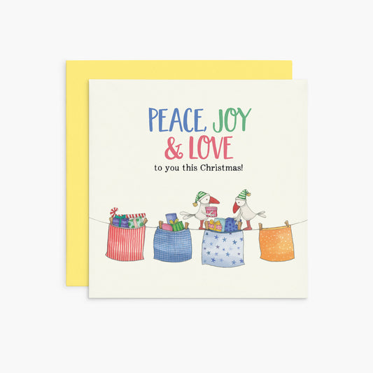 Twigseeds Christmas Card - Peace, Love & Joy