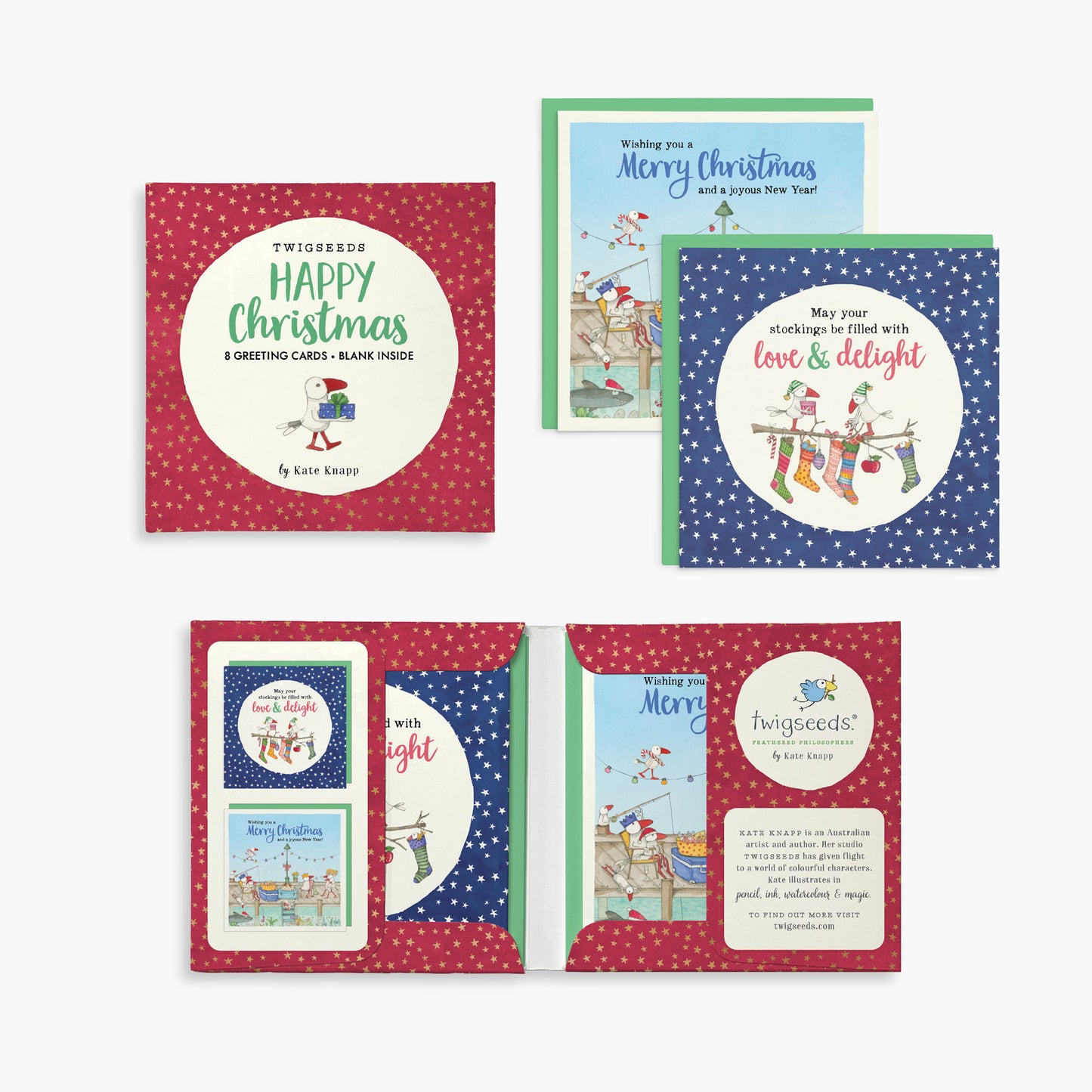 Twigseeds Christmas Card Box Set - Happy Christmas