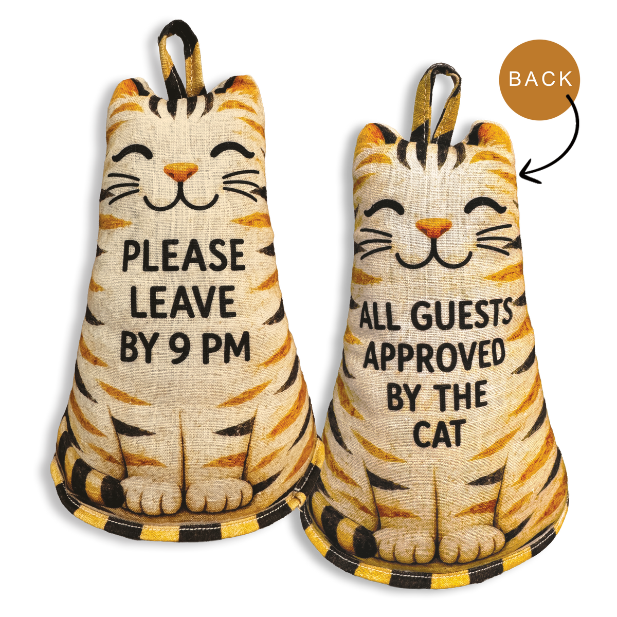 Please Leave By 9pm Door Stop (Sassy Cat)