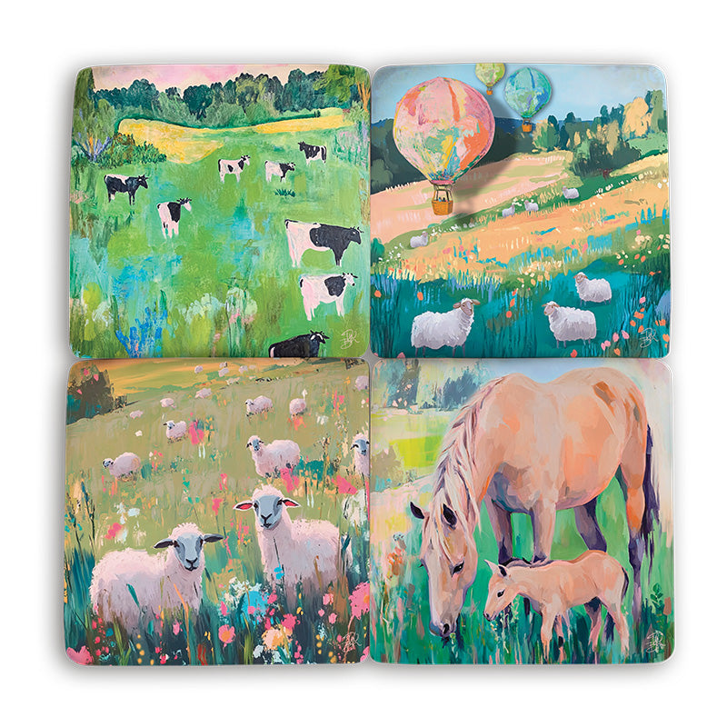 Resin Coasters - Farm