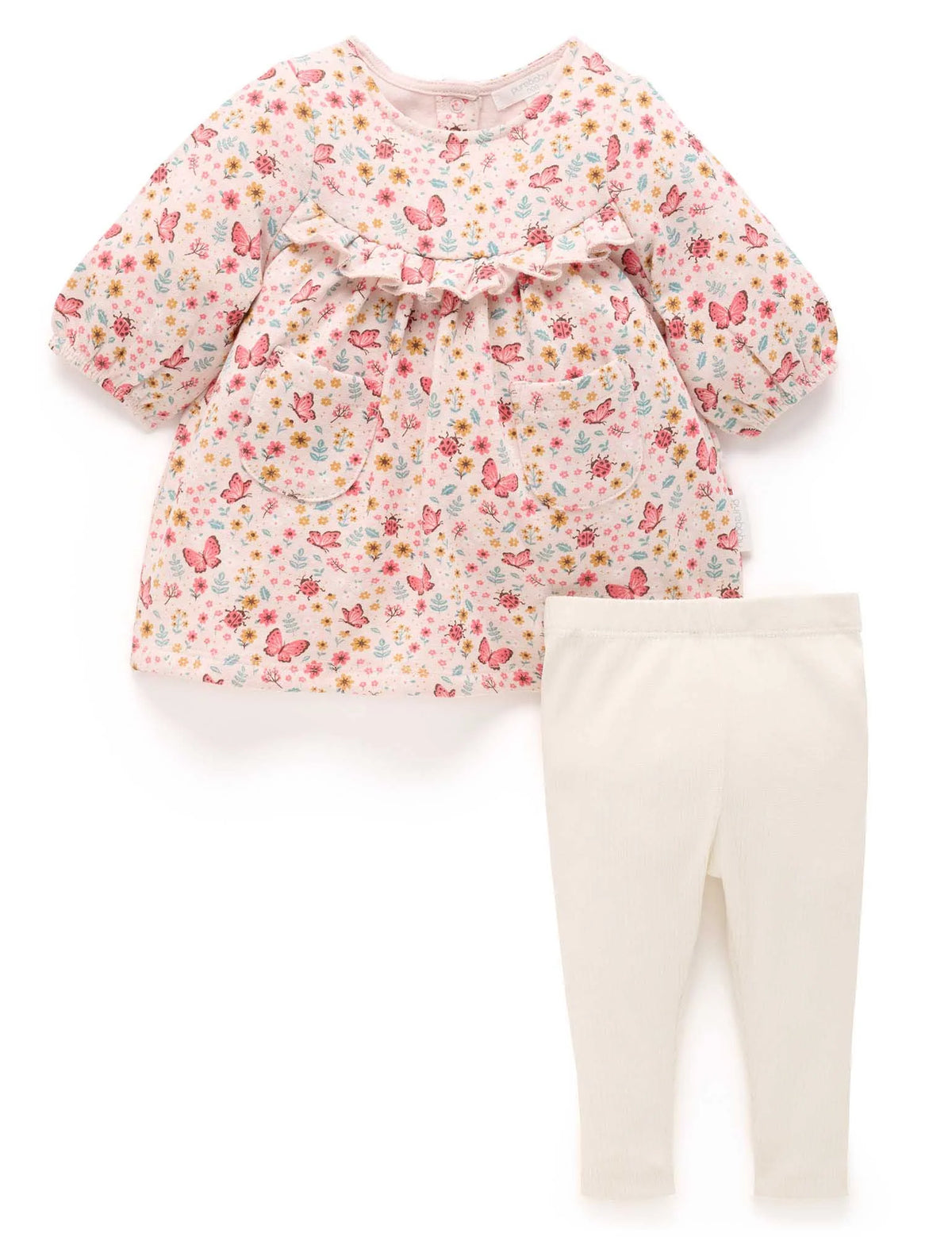 Butterfly Cosy Dress and Leggings Set
