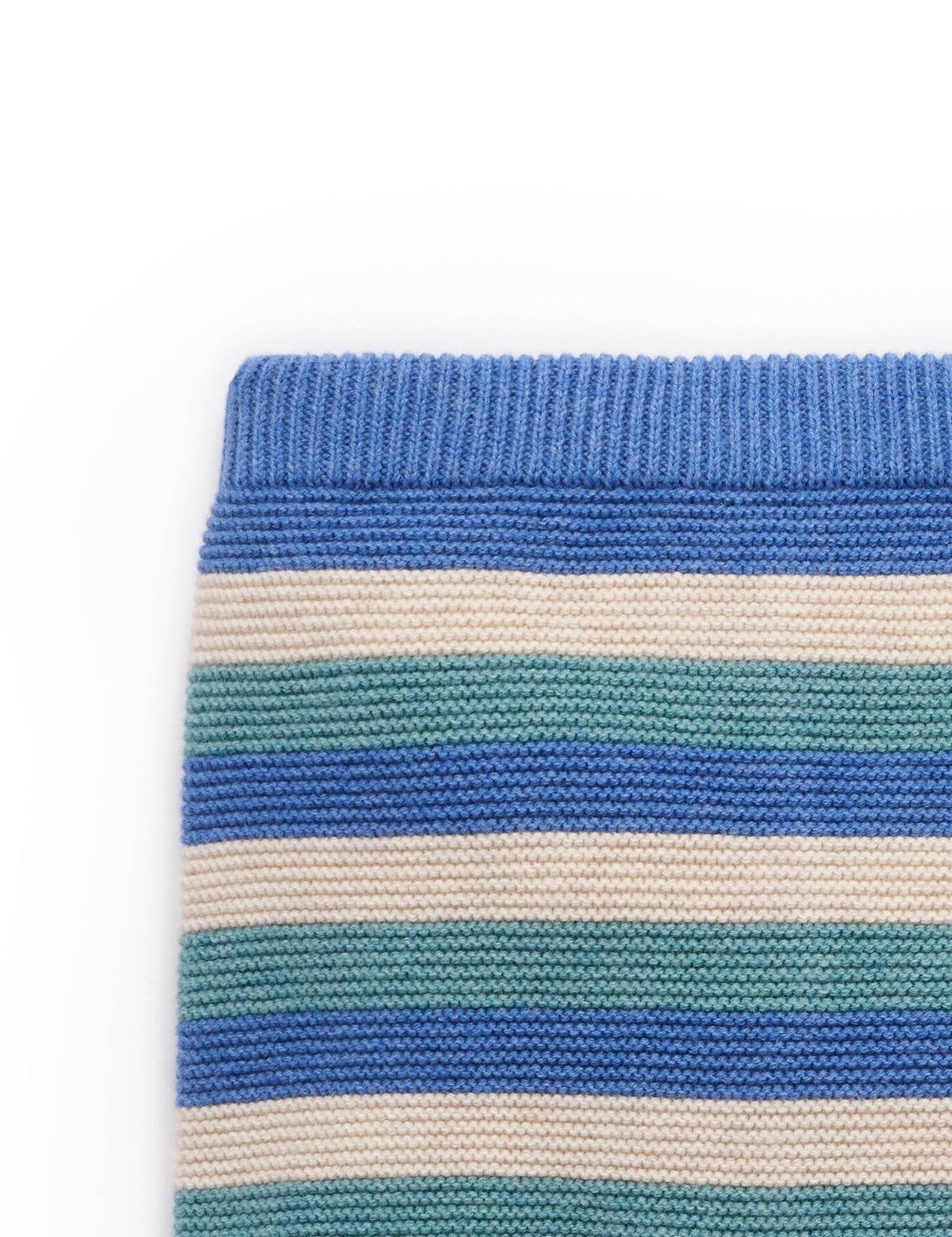 Blue Striped Knitted Leggings
