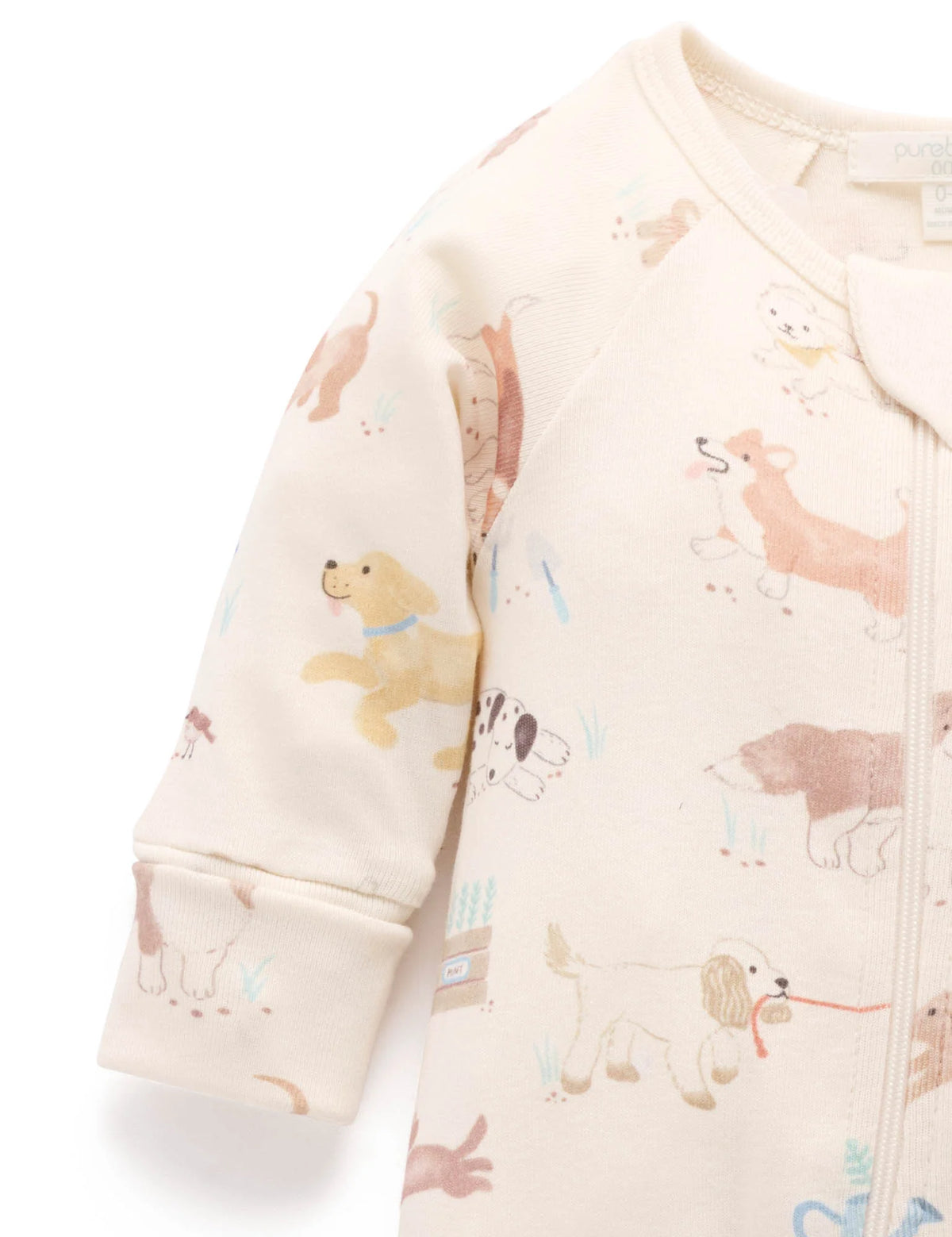 Garden Puppy Printed Zip Growsuit