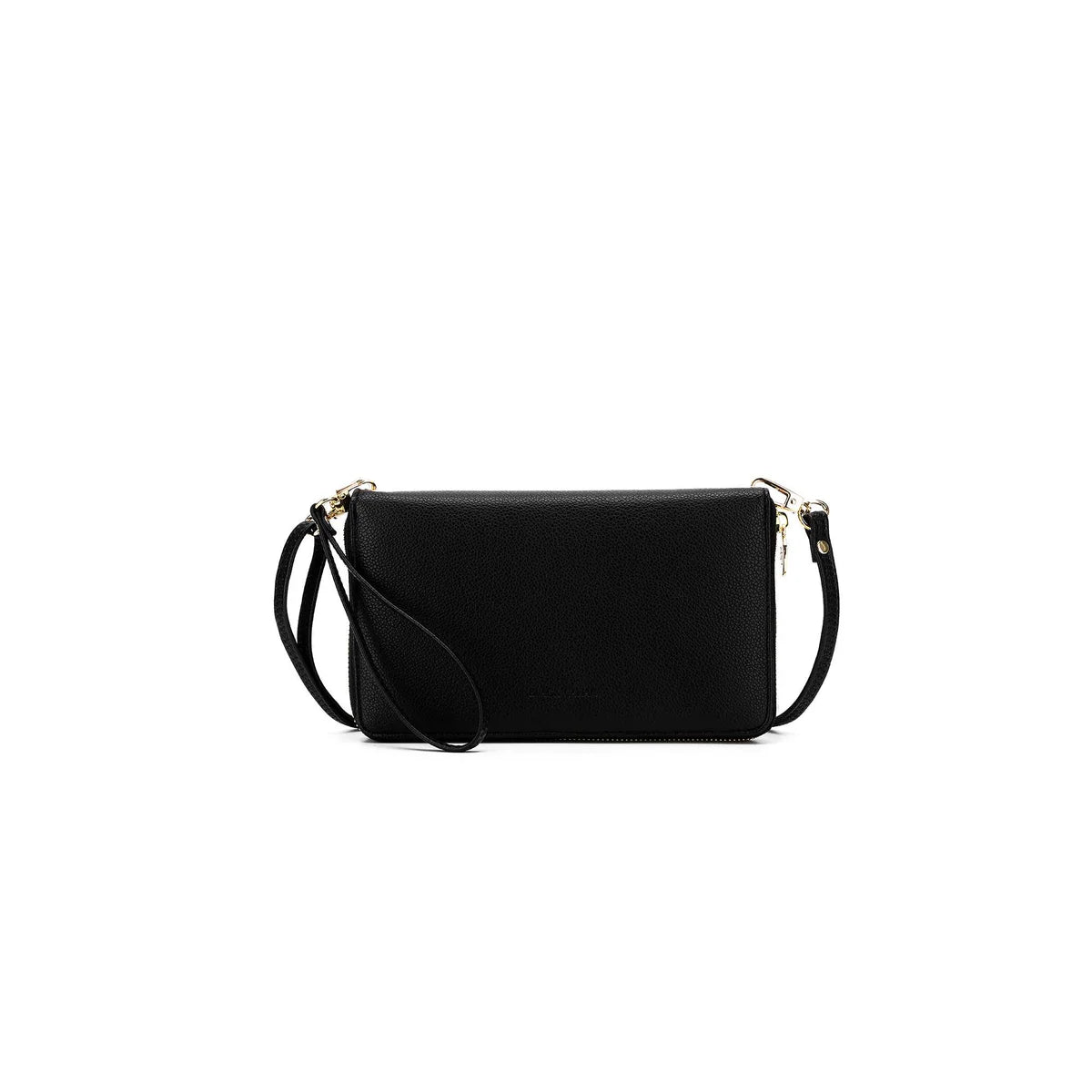 Luggage Tag Black & Voyager Passport Wallet Gift Set