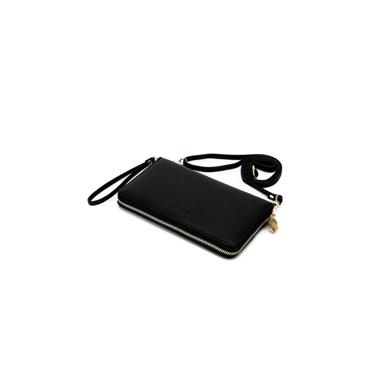 Luggage Tag Black & Voyager Passport Wallet Gift Set