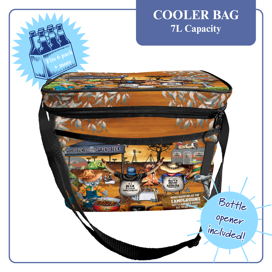 Happy Hour Insulated Cooler Bag - Campground Happy Hour
