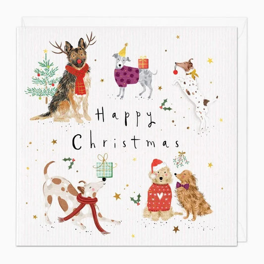 Whistlefish Christmas Card - Christmas Pups
