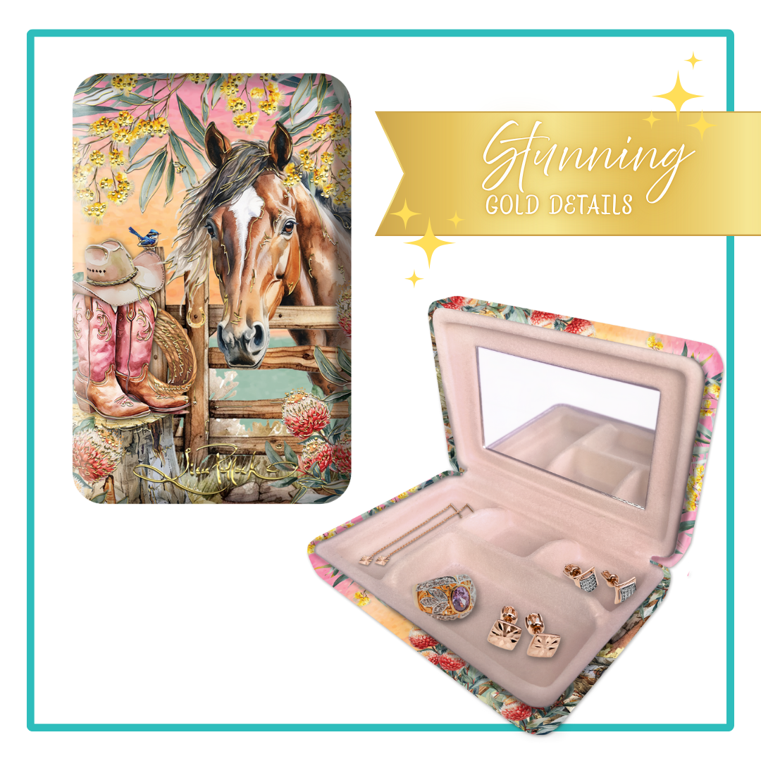 Compact Jewellery Case - Country Dusk