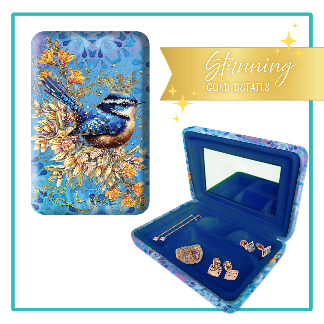 Compact Jewellery Case - Royal Wrens