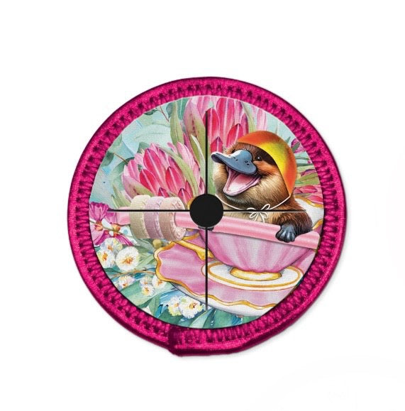 Neoprene Wine Glass Coaster - Lifesaver Platypus