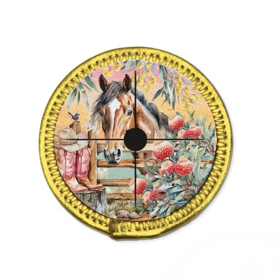 Neoprene Wine Glass Coaster - Country Dusk
