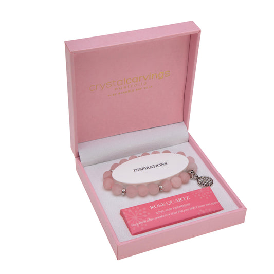Tree of Life Bracelet - Rose Quartz Matte(Limited Edition Pink Box)
