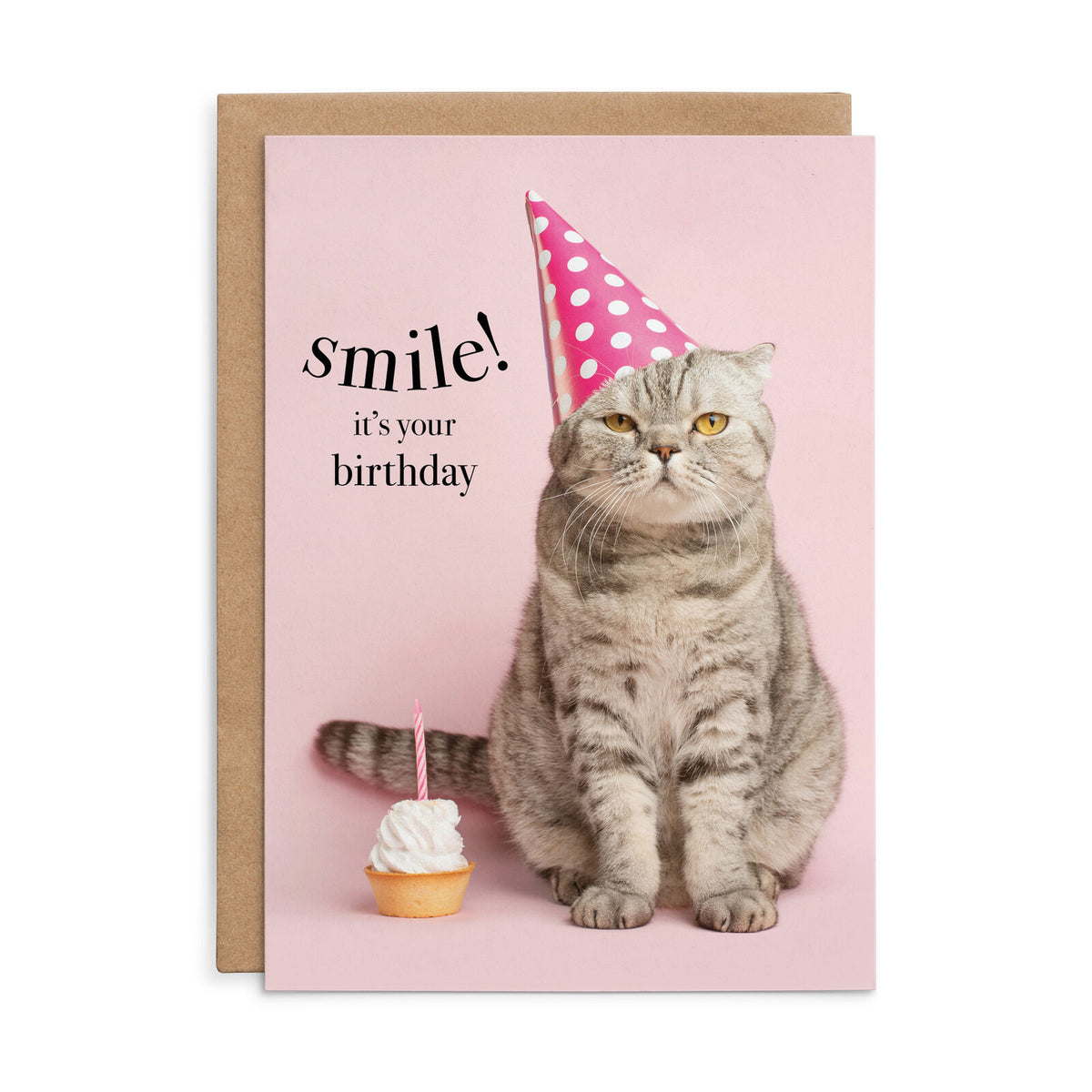 Animal Affirmations Card - Smile! It’s Your Birthday (Cat)