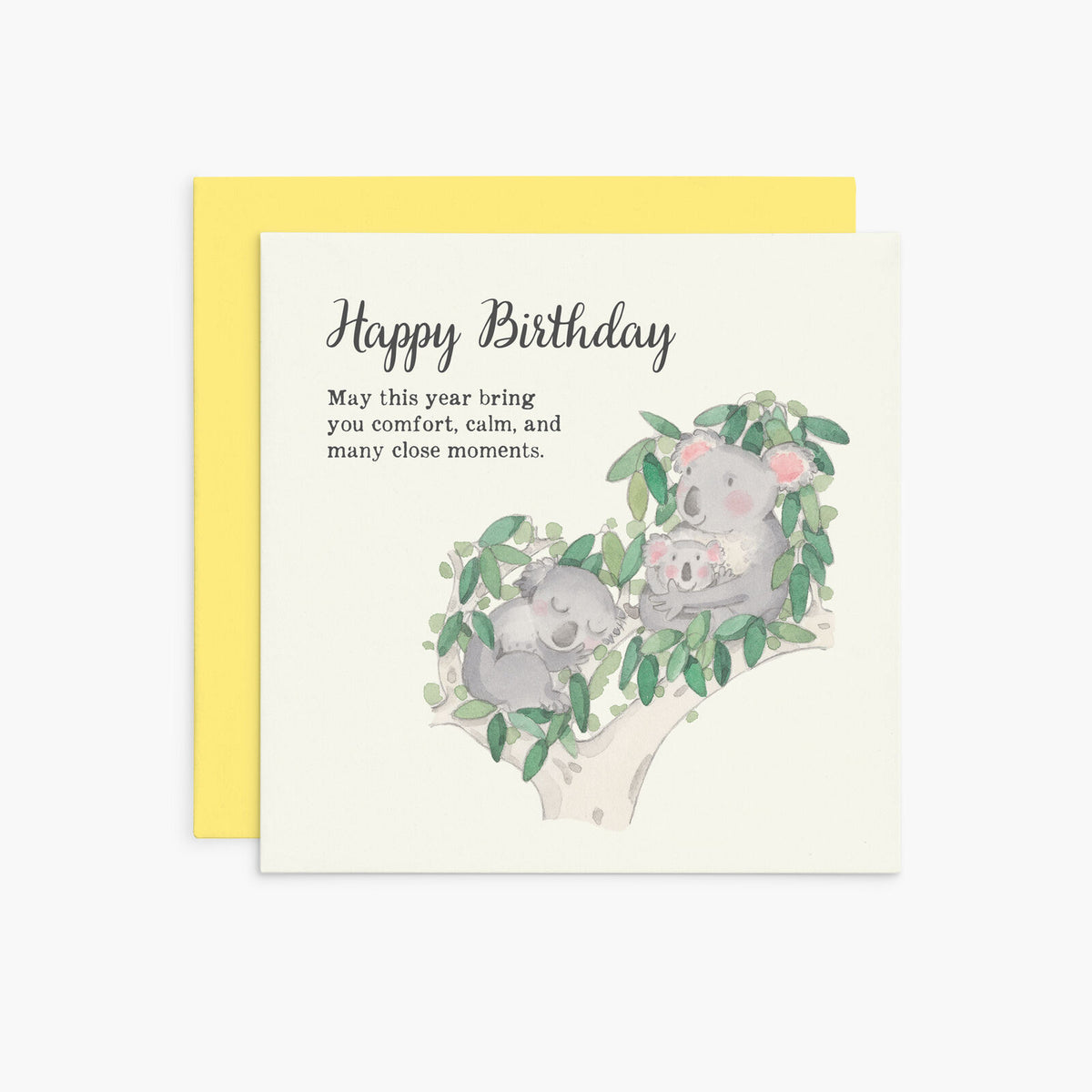 Twigseeds Birthday Card - Comfort, Calm and Many Close Moments (Koalas)