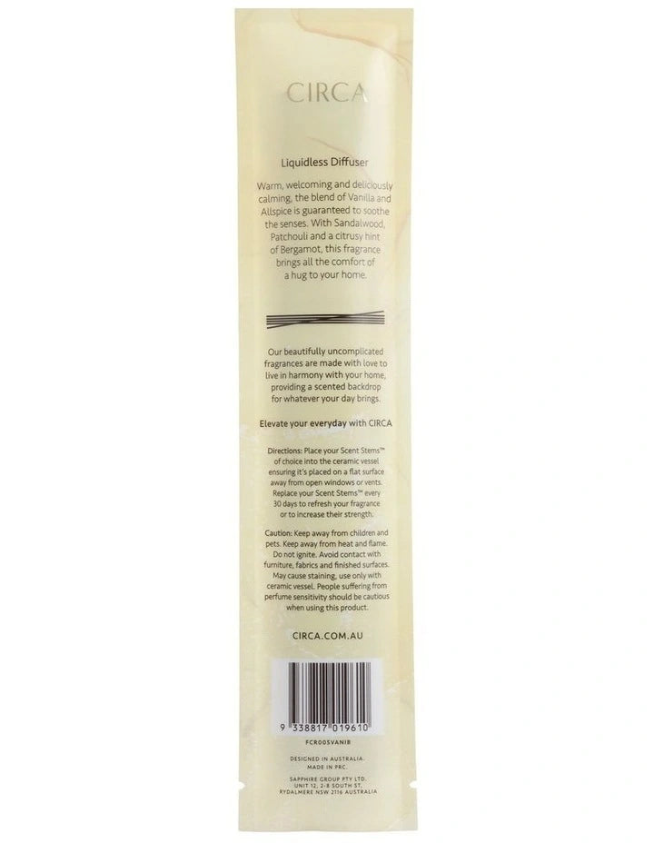 CIRCA Scent Stems Refill - Vanilla Bean & Allspice