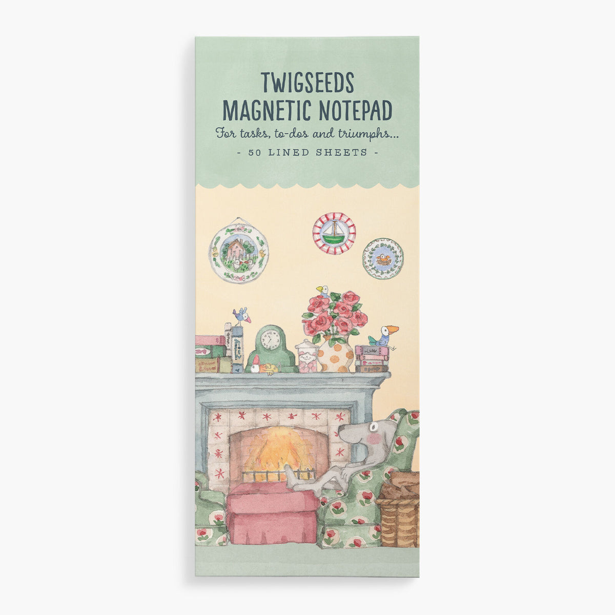 Twigseeds Magnetic List Notepad - Fireplace