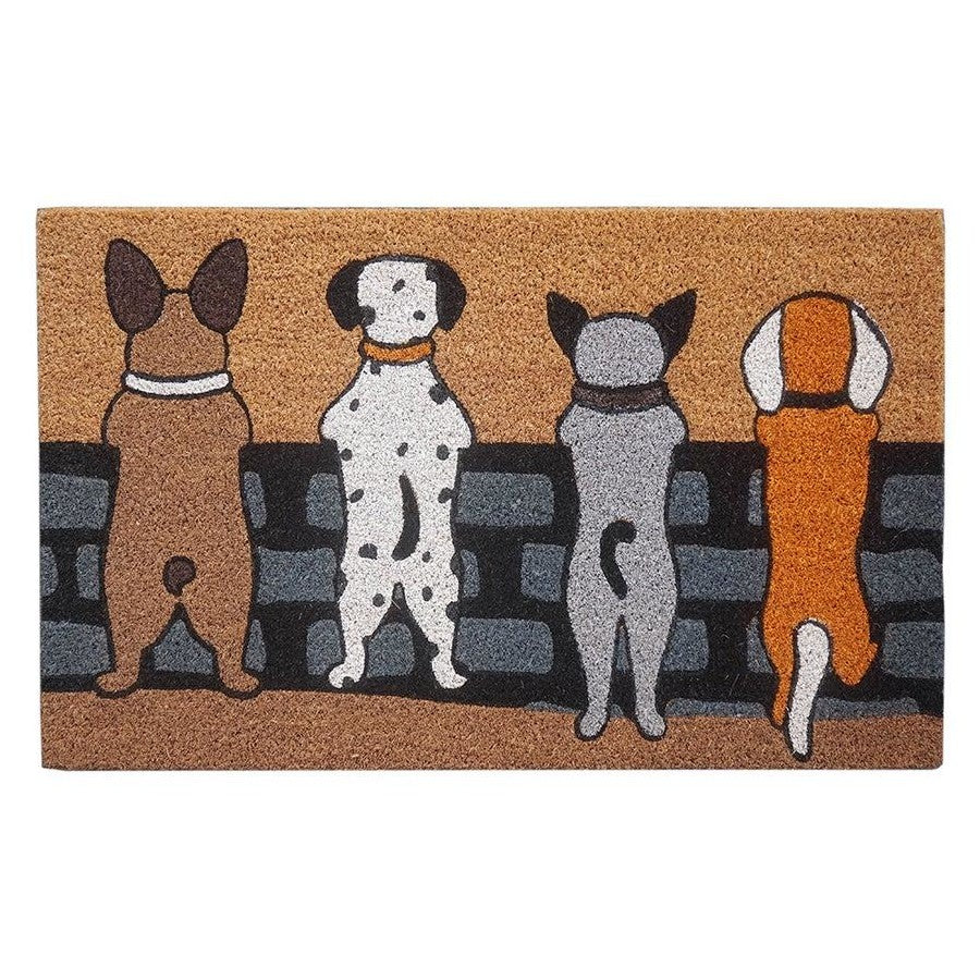Dogs on Fence Doormat