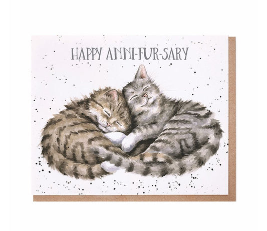 Wrendale Designs Card - Happy Anni-fur-sary (Cats)