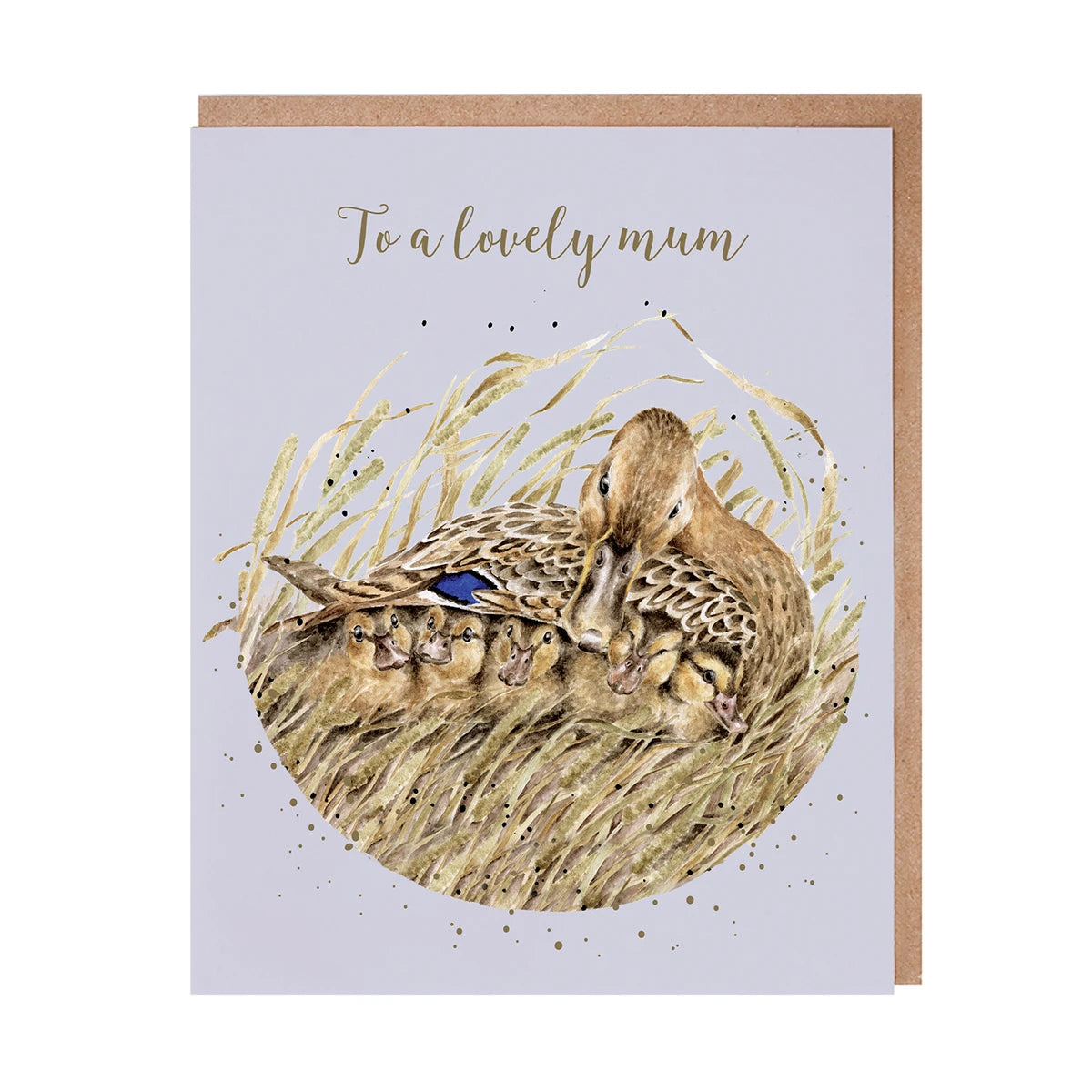 Wrendale Designs Card - Lovely Mum (Shelter from the Storm)