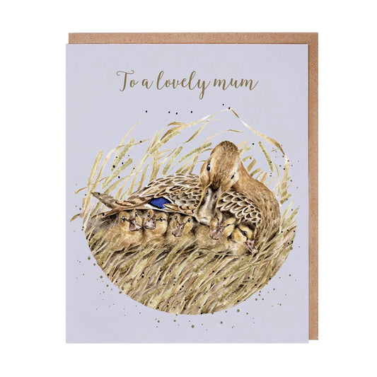 Wrendale Designs Card - Lovely Mum (Shelter from the Storm)