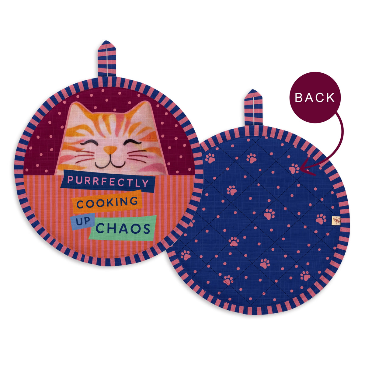 Purrfectly Cooking Up Chaos Pot Holder