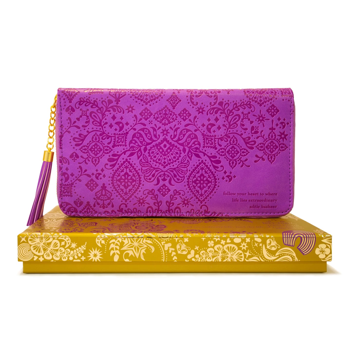 Faux Leather Travel Clutch - Berry Bliss