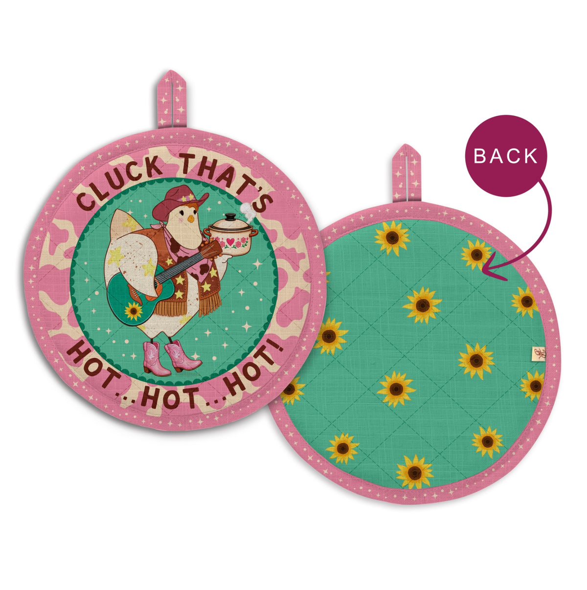 Cluck, That’s Hot… Hot… Hot Pot Holders (Chicera)
