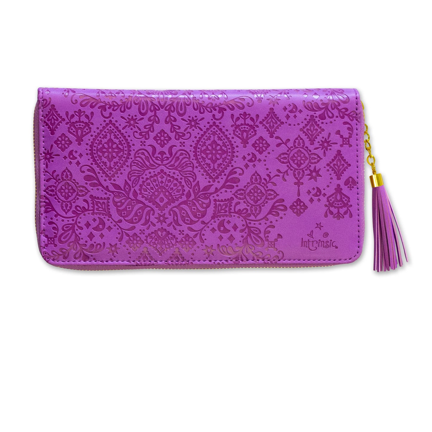 Faux Leather Travel Clutch - Berry Bliss