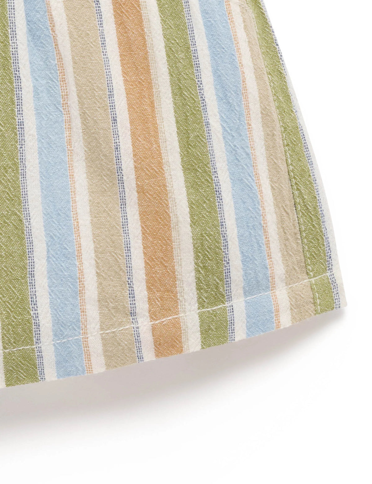 Olive Stripe Pull On Shorts