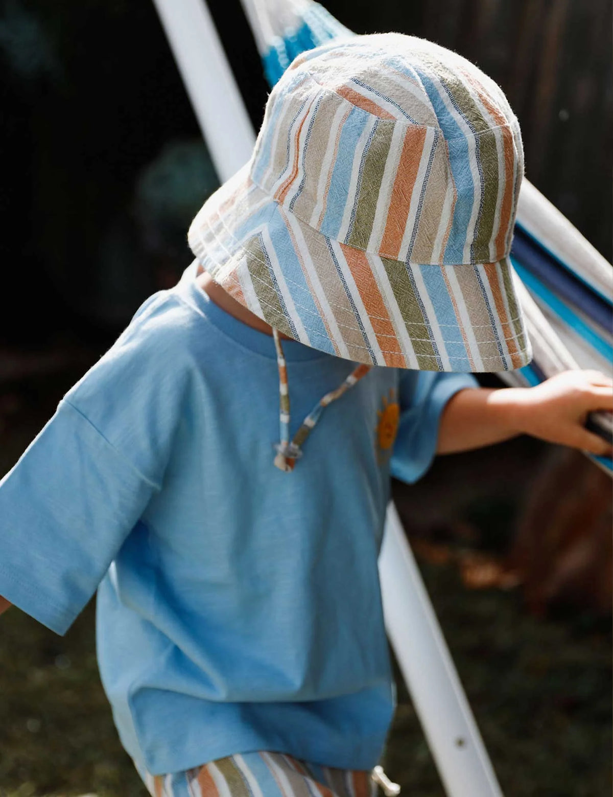 Olive Stripe Bucket Hat