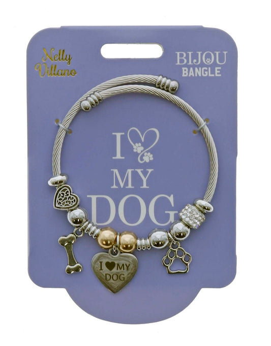 Pet Lover Bijou Bangle - I Love My Dog