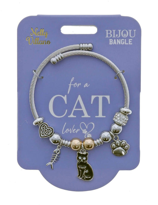 Pet Lover Bijou Bangle - Cat (Black)