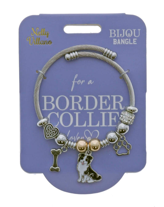 Pet Lover Bijou Bangle - Border Collie