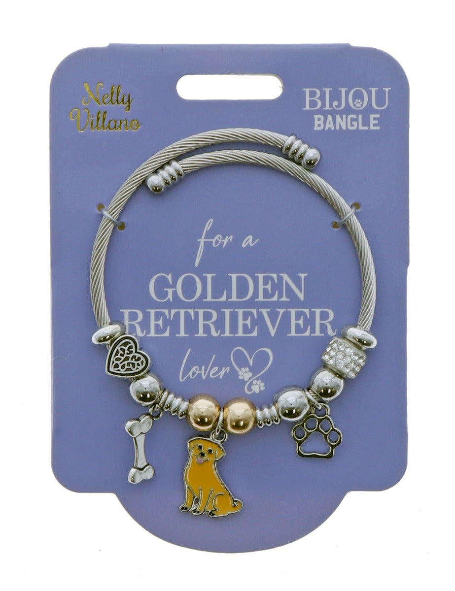 Pet Lover Bijou Bangle - Golden Retriever