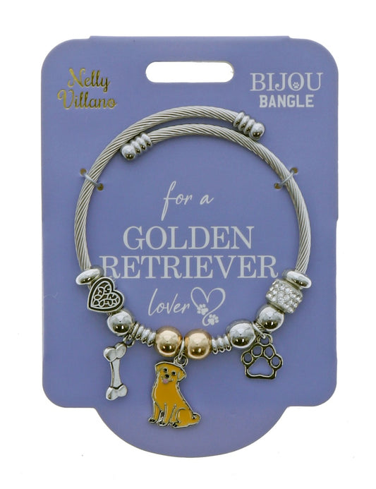Pet Lover Bijou Bangle - Golden Retriever