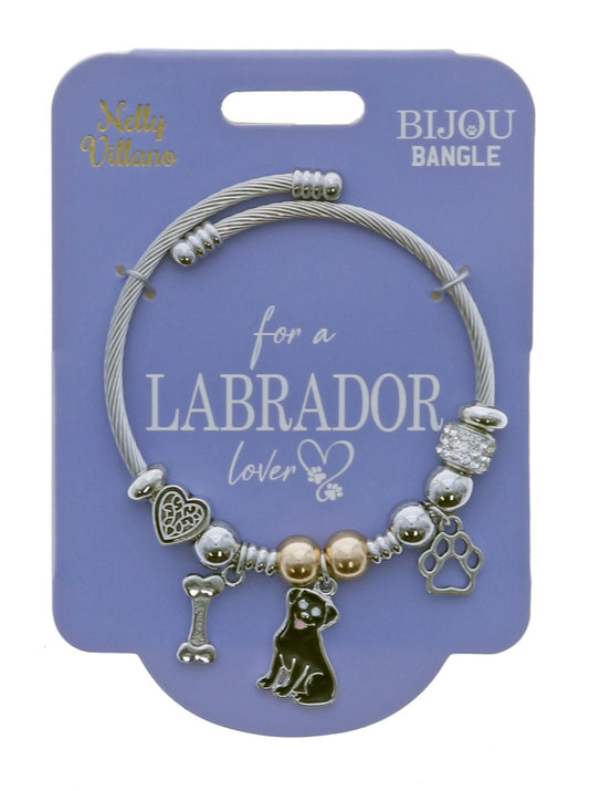 Pet Lover Bijou Bangle - Labrador (Black)