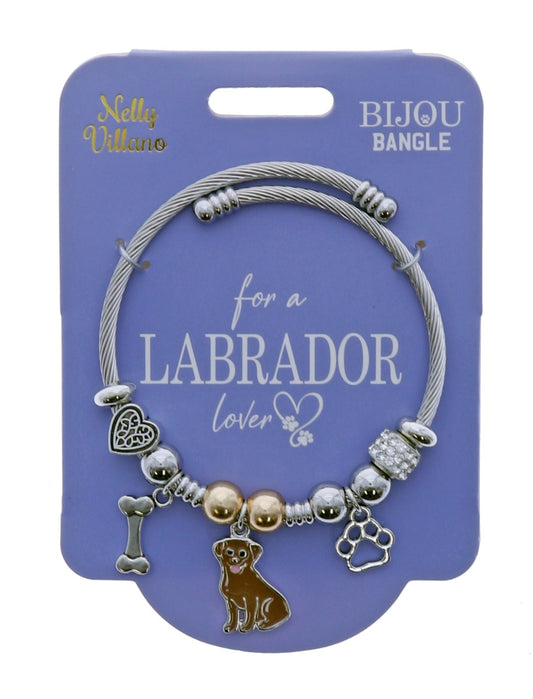 Pet Lover Bijou Bangle - Labrador (Choc)