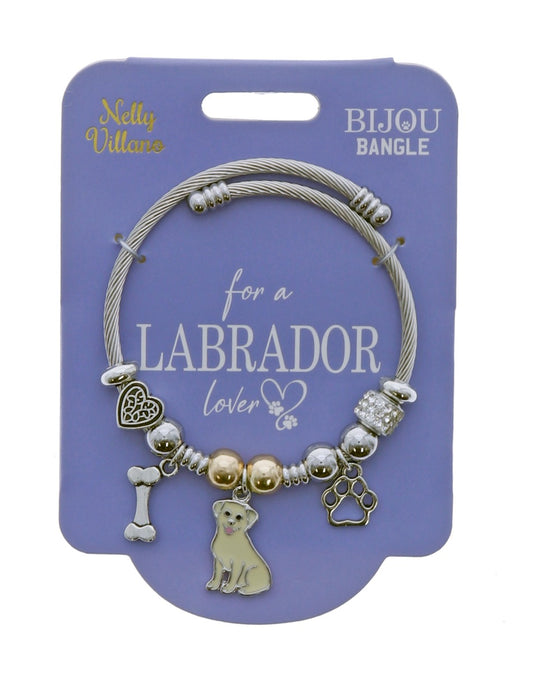 Pet Lover Bijou Bangle - Labrador (Gold)