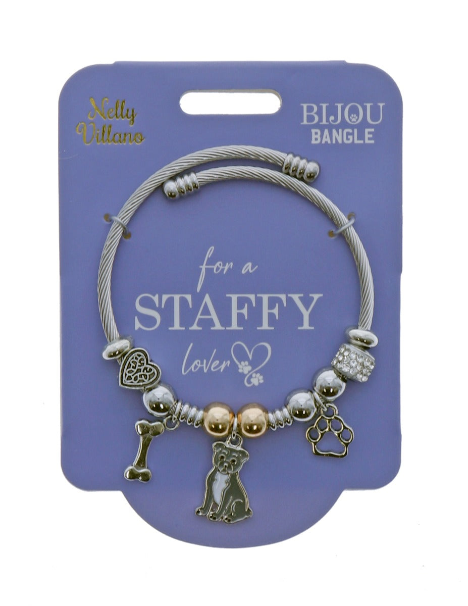 Pet Lover Bijou Bangle - Staffy