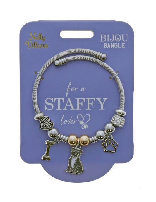 Pet Lover Bijou Bangle - Staffy