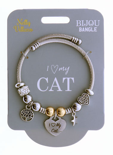 Bijou Bangle - I Love My Cat