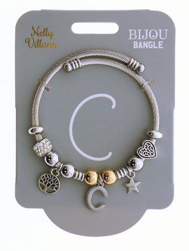 Bijou Bangle - Initial ‘C’