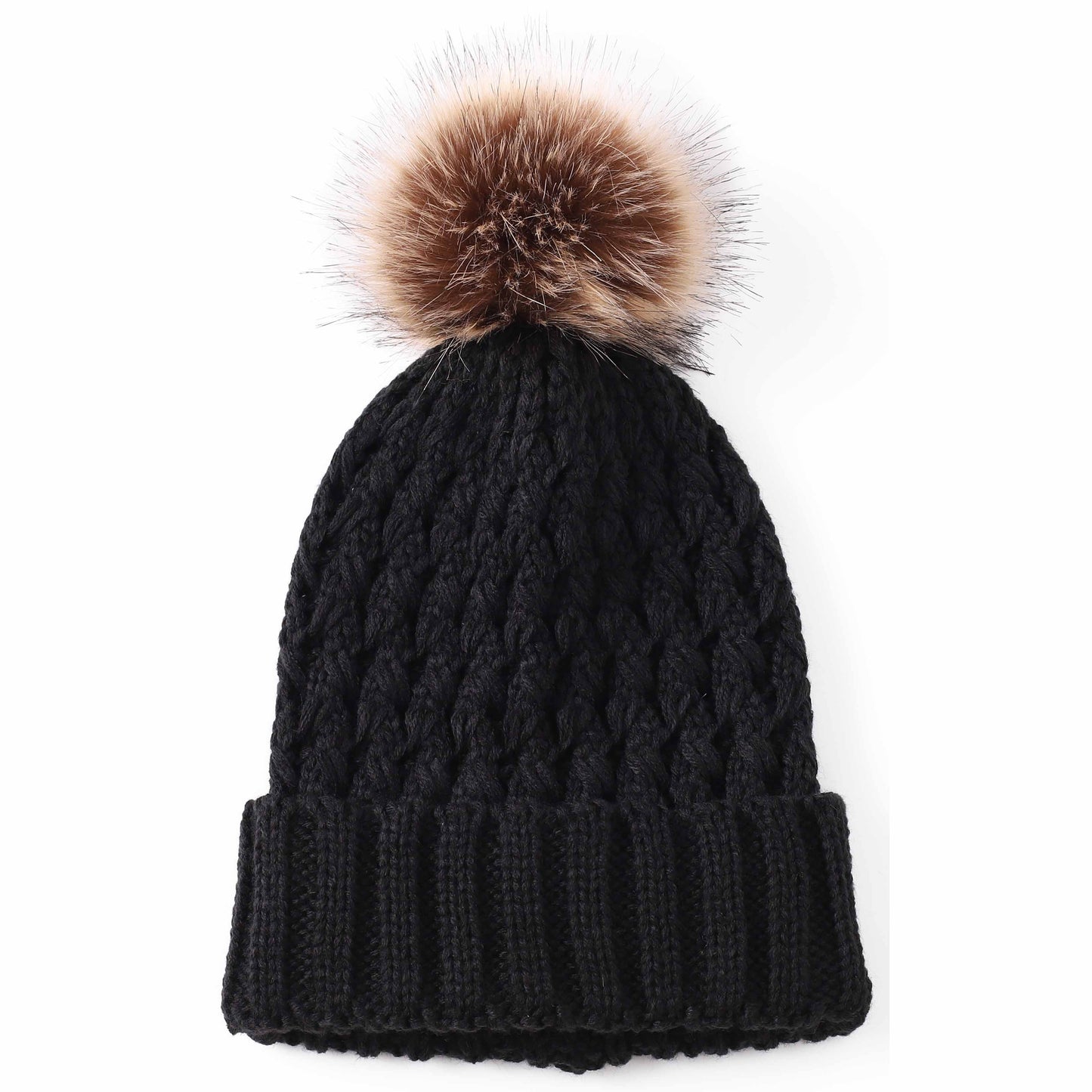 Chunky Knit Bobble Beanie