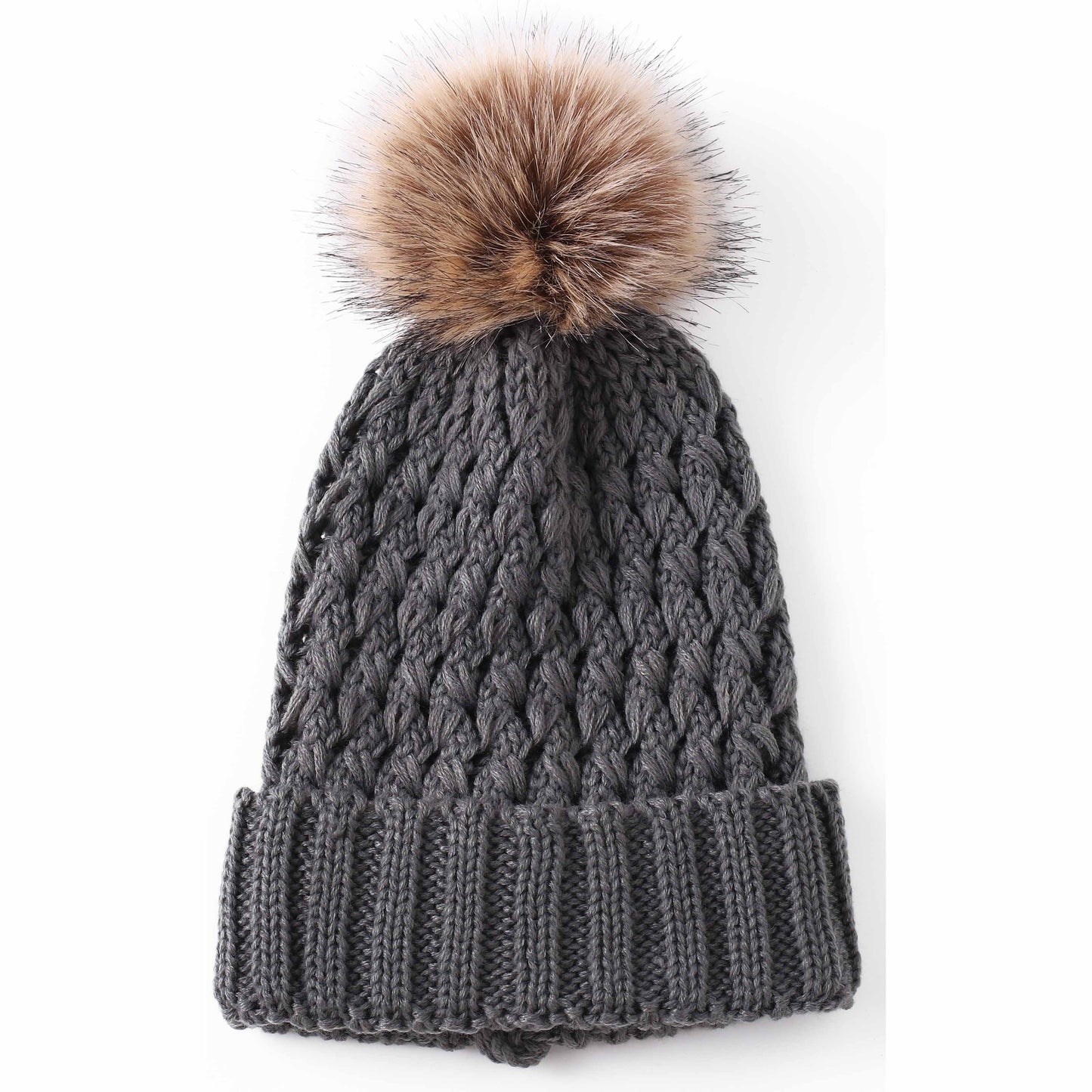 Chunky Knit Bobble Beanie