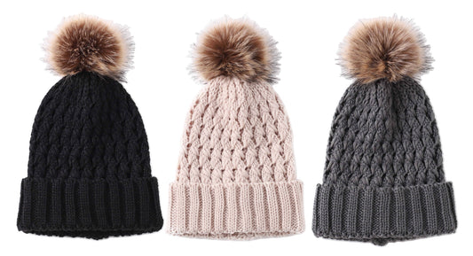 Chunky Knit Bobble Beanie
