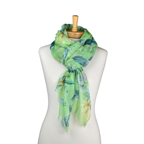 Green Native Australian Flower Scarf